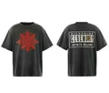 Saint Michael Red Starburst & "SICKENING CEREMONY" Vintage T-Shirt - Black