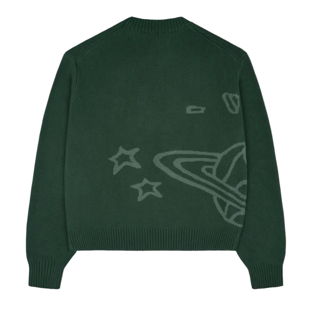 Broken Planet Market Knit Sweater Forest Green